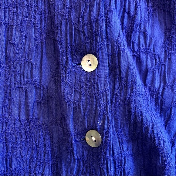 Vintage indigo button-down blouse - Picture 6 of 7